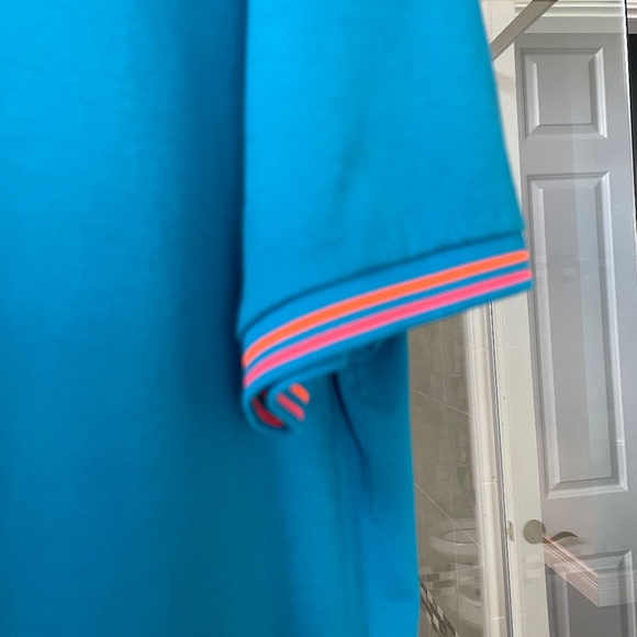 Psycho Bunny-Logo V-neck tee-Aegean Blue-size XL-(size 7) - Picture 2 of 6